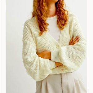 Rib Knit Boxy Cardigan